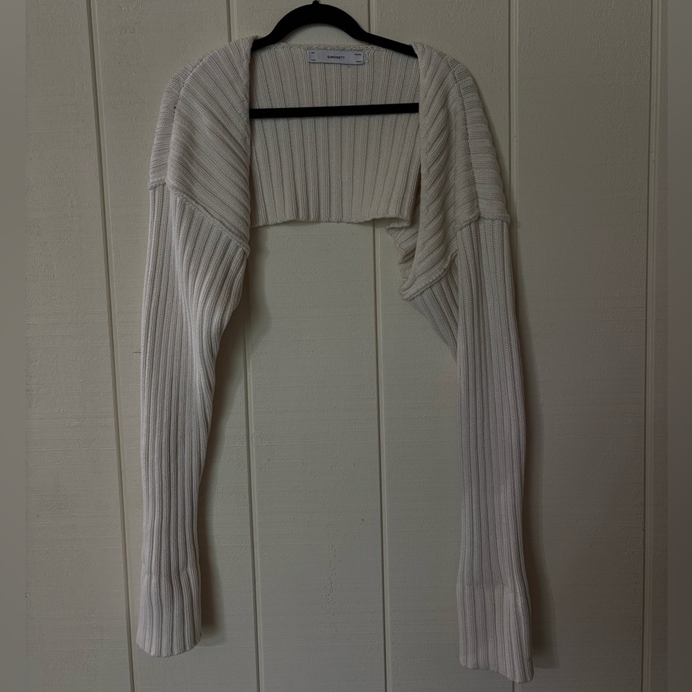Simonette Cropped Bolero / Sleeves in Cream O/S